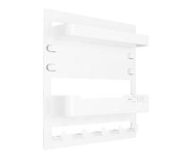 Haofy Gran Organizador de Estante de Noche, Estante de Plástico de Montaje en Pared con Ganchos, Decoración de la Habitación Moderna e Instalación Simple para Teléfono, Remoto, Gafas, (White)