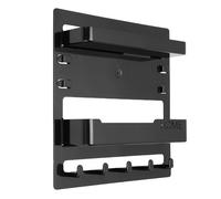 Haofy Gran Organizador de Estante de Noche, Estante de Plástico de Montaje en Pared con Ganchos, Decoración de la Habitación Moderna e Instalación Simple para Teléfono, Remoto, Gafas, (Black)
