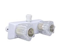 Haofy Grifo de Ducha RV de 4 Pulgadas ABS con Manijas de Doble Perilla para Cabezal de Ducha sin Costuras, Desviador de Válvula de para Vida Rodante, Duchas de Barcos, Actualizaciones de Remolques