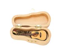Haofy Guitarra de Madera en Miniatura con Función de Llavero, Acabado Suave y Detalles Ricos para Exhibición de Escritorio, Decoración de Estantería, Accesorio para Coche