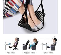 Haofy Hamaca de Reposapiés Ajustable para Viajes, Cómoda Espuma de Lujo para Viajes Largos, Reposapiés Portátil para de Avión en Nylon y Apto para Material de Algodón