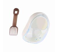 Haofy Hámster Baño Limpia y Alivia Estrés Recipiente de Baño de de Plástico para Hámster Conejillo (Blue)