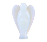 Haofy Hermosa Figura Guardián de Cristal de ángel de ópalo para el Manejo del Dolor y la Relajación, Regalo Ideal para Decoración del Hogar o Sesiones de Curación de Cristal de ópalo de 1.5 in
