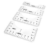 Haofy Herramienta de Regla de Camiseta Liviana para una Alineación Precisa de la Camisa, Ayuda de Diseño Fácil de Usar para Todas las Edades, Ideal para Coser y Diseñar, Material de PVC Transparente