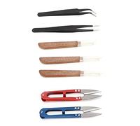 Haofy Herramienta para Quitar Puntadas a Prueba de Herrumbre con Tapa Protectora para Coser Bordado, Práctico Plano, Juego de 5 Piezas