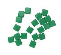 Haofy Herramientas de Enseñanza de Matemáticas DIY, Juego de Dados de Plástico en Blanco de 20 Piezas para Juegos de Mesa y Uso en el Aula (Green)