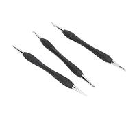 Haofy Herramientas de Modelado de Artesanía de Cuero, 3 Piezas de Acero Inoxidable con Múltiples Formas para ángulo, Músculo, Prensador de Textura para Artesanía en Cuero, Arte de Bricolaje, Uso en