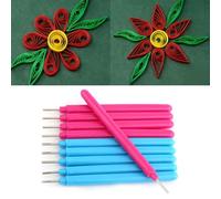 Haofy Herramientas de Quilling de Papel, 20 Piezas de Bolígrafo Rizador Ranurado con de Plástico, Aguja de Metal, Kit de Manualidades para Enrollar y Dar Forma a Arte en Papel