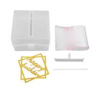 Haofy Hucha de Cumpleaños, 20 Bolsas Transparentes, Decoración para Tarta de Feliz Cumpleaños, Kit de Extracción de Dinero para Fiesta Sorpresa, Boda, Aniversario, Celebración,