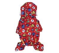 Haofy IMPRESIÓN del PAR Impresionante Ligero LIGO CHAKAT, REFLECTACIÓN 4 Patas con Capucha para Perros Medianos Pequeños, Impermeable Portátil con Capucha para Soleado, Nevado y Ocasión Ventosa (L)