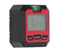 Haofy Inclinómetro Digital Resolución de 0,1° Precisión de ±0,2° con LCD Retroiluminado y Transportador Electrónico de Base Magnética para Carpintería, Proyectos de Bricolaje, Pequeños Talleres (rojo)