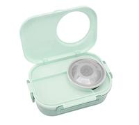 Haofy Inspired Box Térmico de Acero Inoxidable de 1450 Ml, Doble Capa a Prueba de Fugas, Contenedor de Almuerzo con Compartimentos Extraíbles para Estudiantes, Picnic Al Aire Libre y Camping (GREEN)