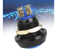 Haofy Interruptor de Botón de Metal con Reinicio Automático Duradero IP65 12 Mm 3 A/250 V CA con 5 Opciones de Colores Variados para Reparaciones Electrónicas y Proyectos Personalizados (negro)