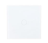 Haofy Interruptor de Luz Táctil de Pared Sensible con Panel de Vidrio Templado para Bombilla Incandescente LED Lámpara Halógena de bajo Consumo, Operación Táctil Manual -20 ℃ a 55 ℃, Indicador Rojo