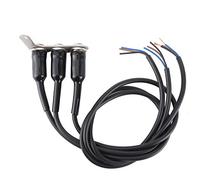 Haofy Interruptor de Manillar de Motocicleta Control Universal de 3 Botones para Señal de Giro de Bocina de Faro con Carcasa de Acero Inoxidable Ajuste de Manillar de 7/8 Pulgadas para Uso