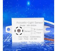 Haofy Interruptor Universal de Control de Luz y Sonido para Lámpara, Interruptor Fotoeléctrico de Alta Sensibilidad para Foco, 5 Piezas Blanco