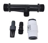 Haofy Inyector de Fertilizante Venturi de 1 Pulgada con Válvula de Retención Accionado Hidráulicamente 1,5-5 Bar - Inyector de Fertilizante Automático de PVC para Agricultura y Riego de Jardines