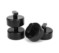 Haofy Jack Lift Pad 4 Piezas, Discos de Elevación de Goma Duraderos para Levantar Fácilmente C6, Negro, Accesorio para Automóvil