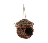 Haofy Jaula Nido para Pájaros, Hecha a Mano, Tejida con Hojas de Cedro Natural, Casa para Loros No Tóxica para el Calor del Invierno para Mascotas Pequeñas, Decoración Colgante para Jardín y Hogar