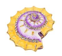 Haofy Joya de Concha Joyería de Cristal Vintage Decorativa de Lujo para Aretes de Anillo, Bocadillos Magnéticos Trincheras del Tesoro para Accesorios, Ideal para el Día de la Madre - Material de
