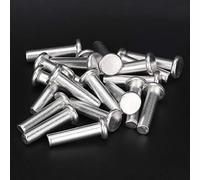 Haofy Juego de 20 Remaches de Aluminio de Cabeza Plana GB867 M6 para una Fijación Fuerte, Fácil Instalación, Resistencia Mecánica, para Trabajadores de la Construcción (M6*30)