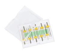 Haofy Juego de Agujas Gemelas de Acero Inoxidable con Pasadores Dobles para Máquina de Coser, Varias Especificaciones para Uso Doméstico, 10 Uds.