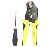 Haofy Juego de Alicates de Engarzado con Trinquete 4 en 1 Engarzadora de Terminales de Cable Fácil de Usar para Reparaciones Eléctricas 24-10 AWG 6 Pulgadas