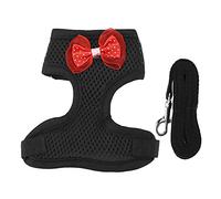 Haofy Juego de Arnés y Correa para Pollo, Arnés de Malla Ajustable para Mascotas, Cuerda de Tracción para Caminar Al Aire Libre para Aves de Corral (Black)