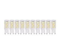 Haofy Juego de Bombillas LED G9 de Cerámica Regulable para Lámpara de Araña, Lámpara LED de 10 Piezas de 220 V que Reemplaza la Bombilla Halógena, Bombilla G9 de Ahorro de Energía 30000H para Varias