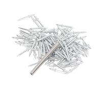 Haofy Juego de Clavos para rodapié Galvanizados de Acero Al Carbono Resistente, sin Costuras, de Doble Cabeza, para Colgar Fotos, Decoraciones de Madera, 101 Uds.
