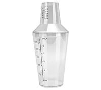 Haofy Juego de Coctelera con Escala Transparente, Capacidad Estándar, Diseño sin Derrames, Vaso Mezclador Transparente para Uso en Bar, Cocina Casera, Coctelería Profesional (500ML)