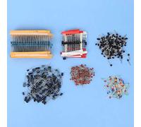 Haofy Juego de Componentes Electrónicos Versátil de 1390 Piezas Kit de Resistencia de Condensador de Transistor de Diodo LED para Proyectos Electrónicos y Diseñadores de Circuitos