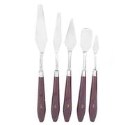 Haofy Juego de Cuchillos de Pintura de Acero Inoxidable para Tablero de Dibujo - Raspador de Pigmento Duradero para Pintura Acrílica y Al óleo - Herramienta Auxiliar de para Artistas - 5 Piezas