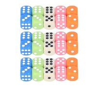 Haofy Juego de Dados de Colores para Niños, 30 Uds., Aprendizaje de Matemáticas y Juegos, Dados de Juego Estándar de 6 Caras de Plástico en Blanco, Naranja, Rosa y Verde