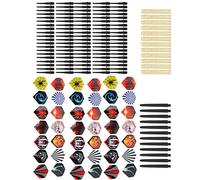 Haofy Juego de Dardos de Seguridad 14G con 12 Ejes, 42 Plumas de Dardos y 100 Puntas, Amantes de los, Ligero 228 G, Hierro y Plástico
