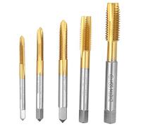 Haofy Juego de Machos de Roscar de Acero de Alta Velocidad con Artesanía de Cobalto para Procesamiento de Orificios Ciegos 5 Piezas M4-M10 para Profesionales del Taller