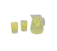 Haofy Juego de Mini Jarra de Limonada de Resina para Casa de Muñecas, Jarra de Jugo en Miniatura a Escala 1:12 y Tazas para Accesorios de Cocina, 3 uds. (1:12 3 Juegos)