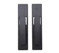 Haofy Juego de Palanca de Puerta de Entrada con Llave, Kit Completo de Apertura para Interiores y Exteriores, para Dormitorios, Oficinas, Aleación de Aluminio (Negro y Plata)