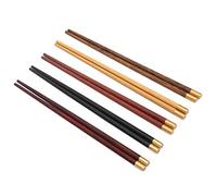 Haofy Juego de Palillos de Madera, Utensilios para Comer Ligeros y Reutilizables para Comida China, Ensalada, Barbacoa para Adultos y Niños, 5 Pares de 10,2 X 4,5 Pulgadas para Cocina Casera
