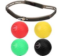 Haofy Juego de Pelotas de Respuesta de Boxeo Ajustables con Cuerda Elástica para Ejercicios en la Oficina en Casa, Equipo de Entrenamiento de Pelotas de Goma de PU Suave, Adecuado para Adultos,