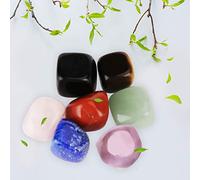 Haofy Juego de Piedras de Cristal Curativas Energéticas para Chakras, Piedras Energéticas de Yoga para Equilibrio y Meditación, Juego de 7 Piezas de Cristal Natural para Reposición de Energía