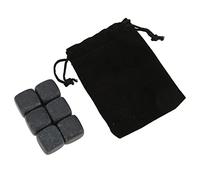 Haofy Juego de Piedras de Whisky de Basalto, 12 Piezas de Rocas Naturales para Whisky, Brandy, Tequila con Bolsa de Almacenamiento para Regalar, Uso en Bar, Cócteles Caseros (6)