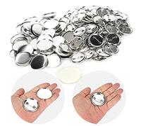 Haofy Juego de Pines de Bisel en Blanco Resistentes a la Corrosión de 44 Mm para Hacer Insignias Hechas a Mano, Regalos, para Artesanos