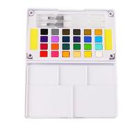 Haofy Juego de Pinturas de Acuarela, 24 Colores Brillantes con Fórmula de Alta Transparencia y Secado Rápido, Pinturas de Acuarela para Revistas de Arte, Tarjetas y Bocetos