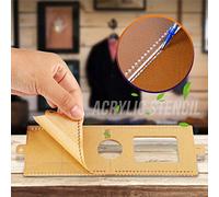 Haofy Juego de Plantillas de Billetera de Acrílico Transparente para Artesanía en Cuero, Herramienta de Corte Práctica para Hombres y Mujeres, Tamaño del Material Acrílico de 46g