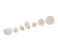 Haofy Juego de Ruedas para Pulir, Rueda de Pulido Duradera con Vástago de 1/4 de Pulgada para Pulido de Vidrio y Metal, Kit de 7 Piezas para Mejoras en el Hogar