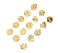 Haofy Juego de Sellos de Sellado de Cera Vintage 15 Piezas de Aleación de Zinc Desmontable para Bodas, Manualidades DIY - Kit de Sellos de Cera Cabezas con Formas Especiales Embalaje de de