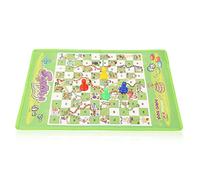 Haofy Juego de Serpientes y Escaleras, Juguete Educativo de Tela No Tejida para Niños y Familias, Juego de Mesa de Viaje Plegable para Mayores de 5 Años, Incluye Dados 4 Piezas de Ajedrez