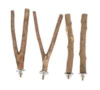 Haofy Juego de Soporte para Percha para Pájaros, Perchas Trepadoras de Madera para Loros, 2 Piezas en Y Y Juguetes de Rama de Palo para Jaulas de Pájaros de Interior