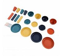 Haofy Juego de Vajilla de 48 Piezas, Platos Irrompibles, Tazones, Cubiertos para 4 Personas, Viajes, Camping, Picnic, Hogar, Lavavajillas, Microondas, Fiesta, Cocina Al Aire Libre,